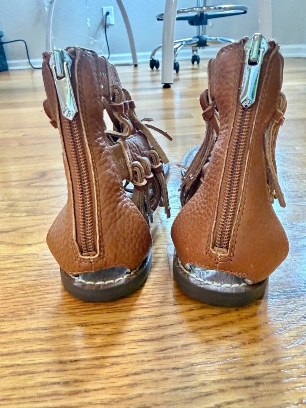 Sam Edelman Tan Gladiator Sandals Size 8 - Picture 4 of 5